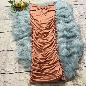 Oh Polly Sweet Escape Ruched Cut Out Dress sz 2